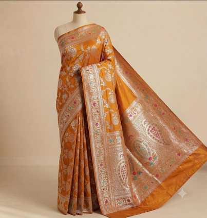Pure Silk Kadwa Jangala Jali